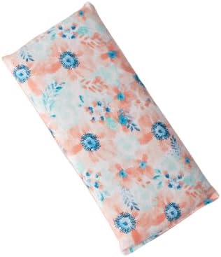 Large Microwave Heating Pad with Flax Seed, Scented or Unscented, Good for Back Pain or Cramps, Moist Heat Therapy or Ice Pack, Microwavable Bean Bag, 6" x 12" (Peach Floral, Peppermint)