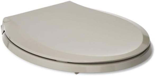 KOHLER 4639-RL-G9 Cachet ReadyLatch Round Toilet Seat Soft Close, Sandbar