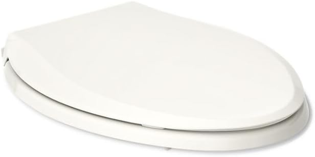 KOHLER 4636-RL-96 Cachet ReadyLatch Elongated Toilet Seat Slow Close Soft Close, Toilet Seat Quiet Lid, Contoured Grip-Tight Bumpers Installation Hardware, Apartment Essentials, Biscuit