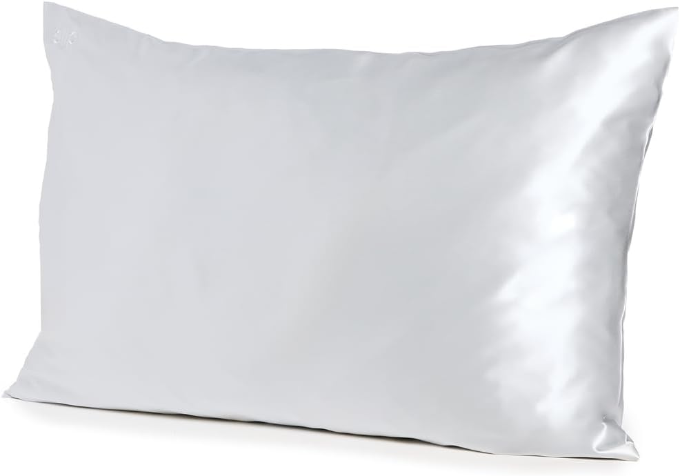 slip The Original Queen Silk Pillow Cases - 100% Pure 22 Momme Mulberry Silk Pillowcase for Hair and Skin - Queen Standard Size- Anti-Aging, Anti-BedHead, Anti-Sleep Crease, Silver (20" x 30")
