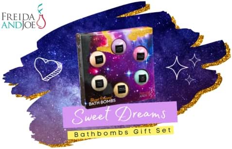 Sweet Dreams Aromatherapy Relaxing Bath Bomb Gift Set for Women - 6 Bomb Bath Fizzers at 4OZ or 113g per Bubble & Spa Bath Gifts