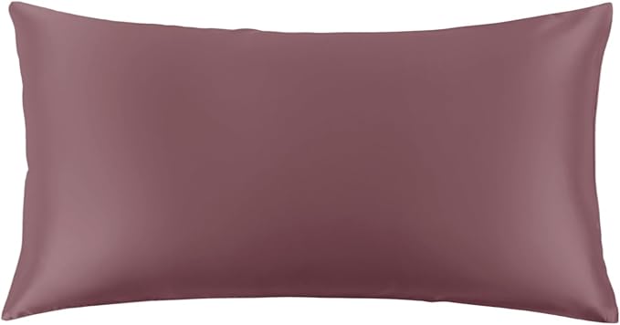 THXSILK Set of 2 Silk Pillowcase for Hair and Skin, 100% Mulberry Silk Bed Pillowcase 22 Momme, Hypoallergenic Soft Breathable Silk Pillow Case with Hidden Zipper, California King 20"x40", Purple