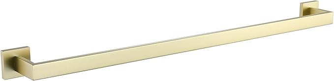 LANC 32-Inche Long Towel Bars for Bathroom Wall Mounted Brushed Gold Bath Towel Racks Stainless Steel 80CM Towel Rails for Kitchen Square Gold Towel Holder Total-33.5” Towel Hanger, A8804BG-8P1