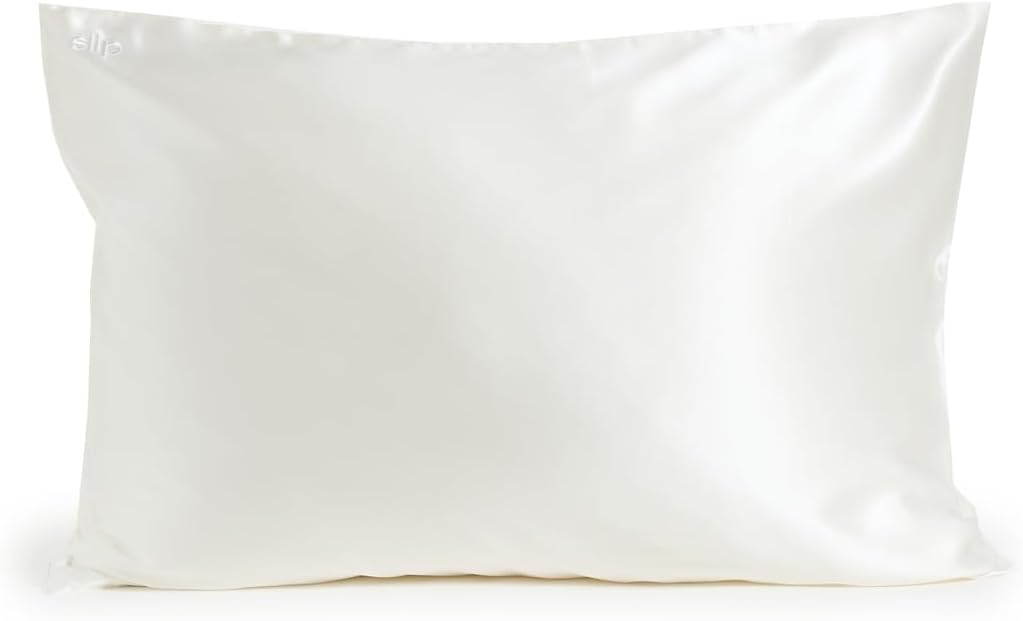 slip The Original Queen Pure Silk Pillow Case - 100% Pure 22 Momme Mulberry Silk - Queen Size Standard Pillow Case - Anti-Aging, Anti-BedHead, Anti-Sleep Crease, White (20" x 30")