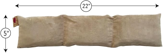 Neck Wrap Natural Denim Cherry Pit-Stone Pillow, Microwavable Hot/Cold Compress, Sustainable Moist Heat Pack, Shoulder Pain Relief, Washable, Spa Gift
