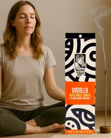 Vanilla with Palo Santo Incense Sticks (14 Mystical Sticks) Relaxation –Comforting, Purifying & Handcrafted Natural Aroma