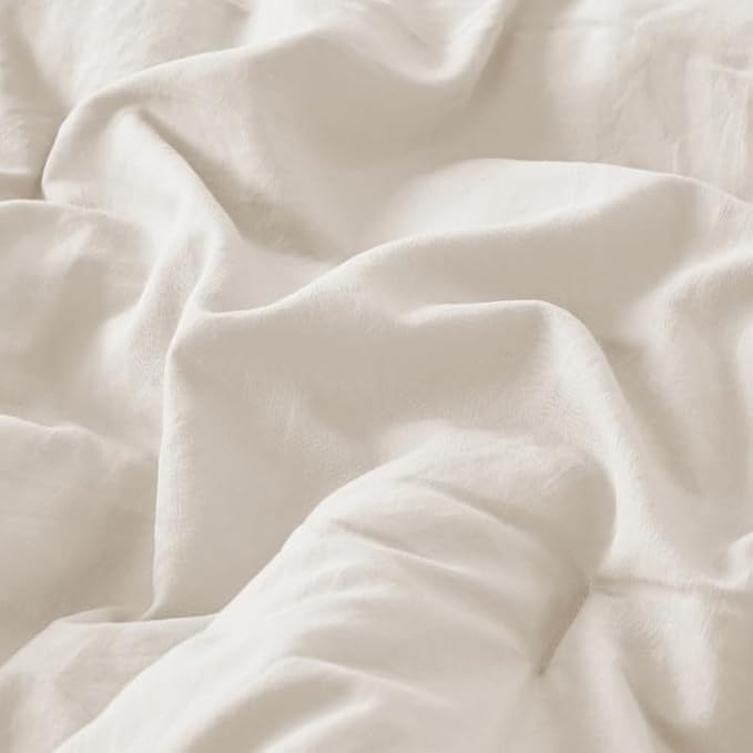 Codi Beige King Comforter Set - Boho Chic Bedding with Pom Fringe, Soft Washed Microfiber Taupe 3-Piece Set, 1 Comforter & 2 Pillowcases, Lightweight Luxury, King Size