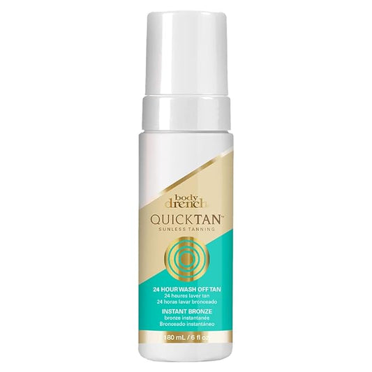 Body Drench Quick Tan Instant Wash-Off Self Tanner – 24-Hour Sunless Self Tanning Lotion for Face & Body, Natural-Looking Bronze Glow, Fake Tan 6 fl oz