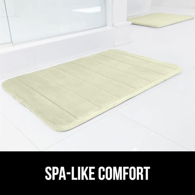 GORILLA GRIP Memory Foam Bath Mat, Soft Absorbent US Designed Bathroom Rug, Gripping Dots Machine Washable Bathmat, Cushioned Floor Mats, Shower Sink Rugs Room Décor Accessories, 30x20 Sage