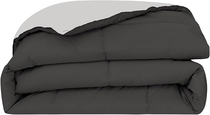 Modern Threads Down Alternative Reversible Comforter Dark Gray/Gray Queen