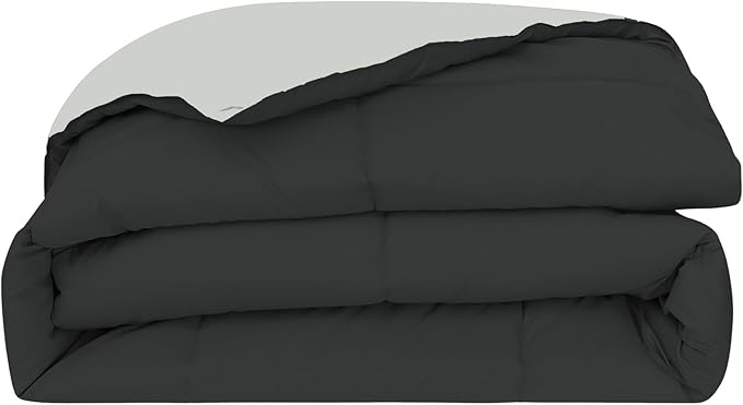 Modern Threads Down Alternative Reversible Comforter Black/Silver Twin