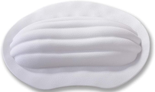 Sfiery Bathtub Pillow, TPE Bath Tub Headrest with Strong Suction Cups, Non Slip,Waterproof for Tub,Head Neck Good Support, White