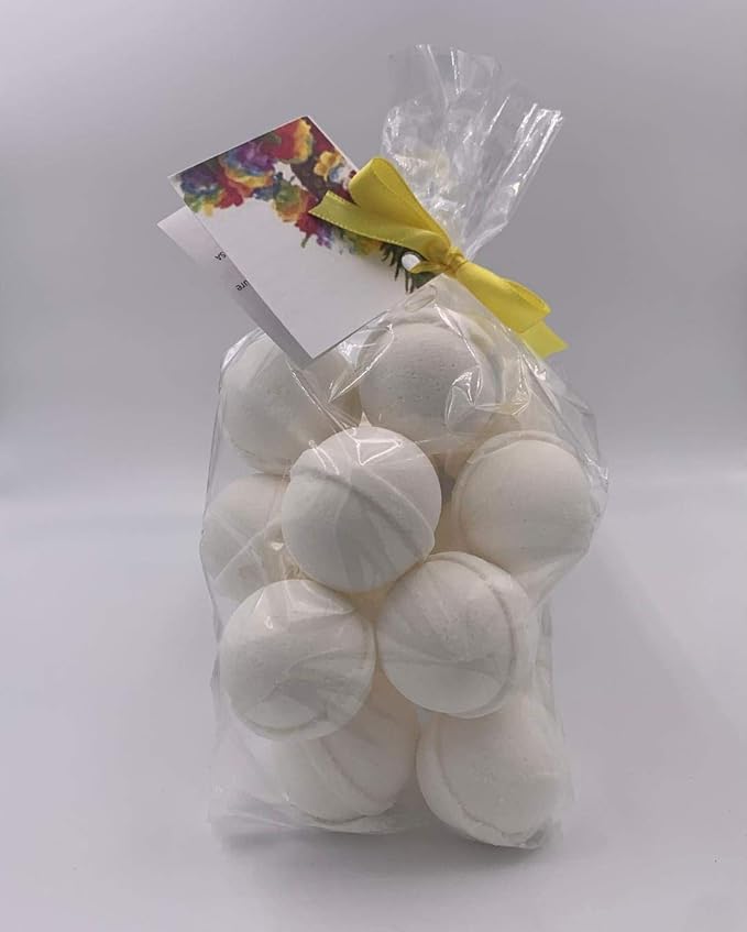 Spa Pure Creamy Coconut BathBombs: 14 Bath Bomb Fizzies with Shea, Mango and Cocoa Butter, Ultra Moisturizing...Great for Dry Skin (14 Count) Pack of 1