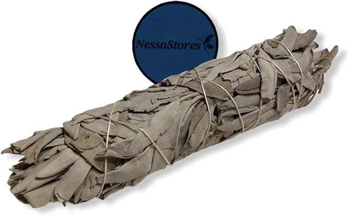 NESSASTORES - California White Sage Smudge Stick Incense 7"-8" Bundle #JC-009 (2 pcs)