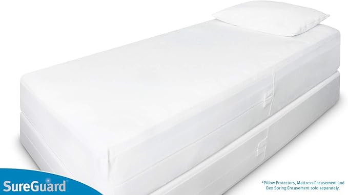 Twin XL (6-8 in. Deep) SureGuard Mattress Encasement - 100% Waterproof, Bed Bug Proof, Hypoallergenic - Premium Zippered Six-Sided Cover