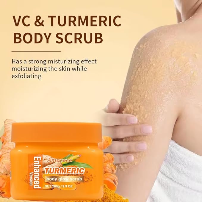 Turmeric Body Glow Scrub - 9.9 oz | Deep Exfoliating Cream
