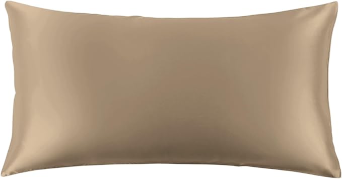 THXSILK 100% Mulberry Silk Pillowcase for Hair and Skin, 22 Momme Grade 6A+ Mulberry Silk Pillow Case, Natural Silk Pillow Case Cover with Zipper, 1pc(California King Size 20"x40", Taupe)