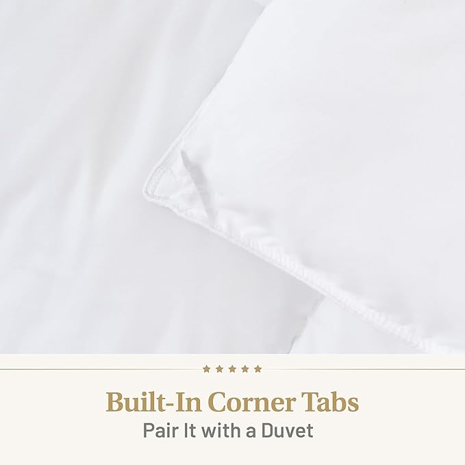 Lavish Comforts® Down Alternative Oversized Queen Comforter - Extra Fluffy Duvet Insert, Hotel Queen, Puffy Thick All Season Premium Cooling Comforter - White 102 x 86