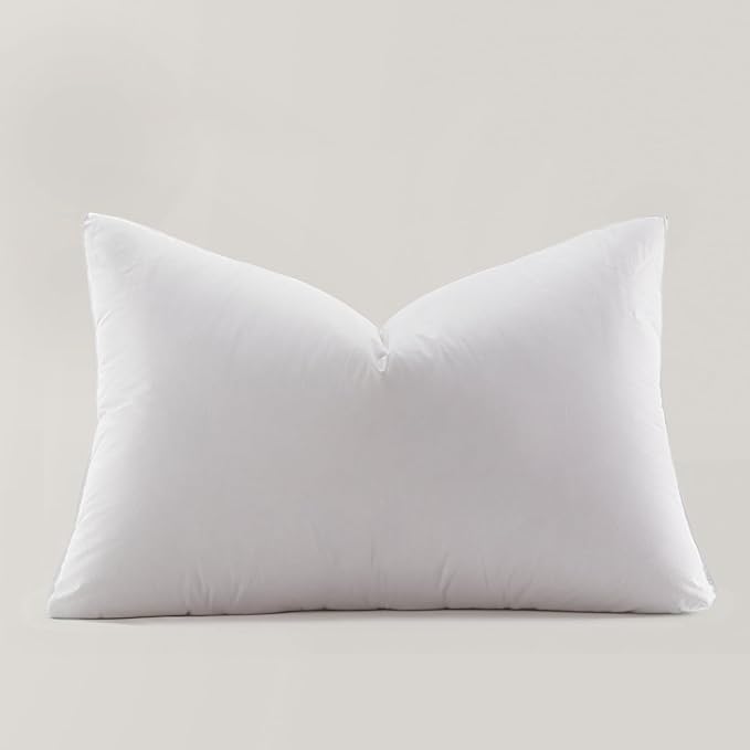 Globon Ultra Soft Down Pillow Standard Size, All Down Filled Bed Pillow for Sleeping, 100% Cotton Shell 500 Thread Count, Soft Hotel Collection Down Feather Pillow 20" x 26" 1 Pack