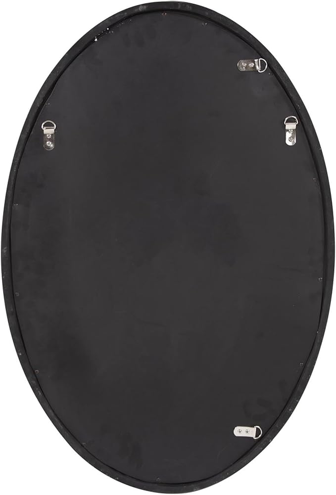 Howard Elliott Ethan Bronze Oval Decorative Wall Hanging Mirror, Vintage Oval Mirror for Wall Decor Resin Frame Vanity Mirror Perfect for Living Room, Bedroom & Home Decor, 21 x 31 Inch