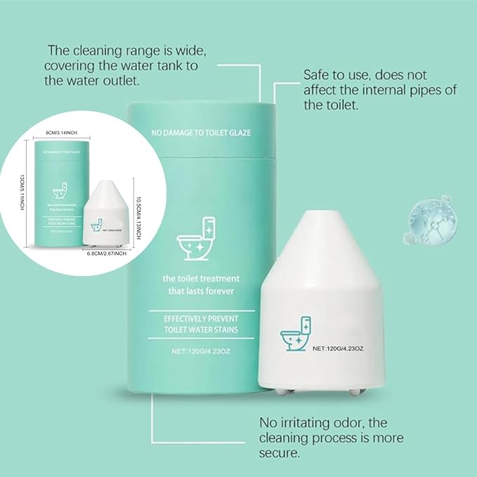 Toilet Cleaner, Automatic Toilet Cleaner for Continuous Cleaning, Long-Lasting, No-Scrub Action – Helps Reduce Hard Water Stains & Odor in the Bowl