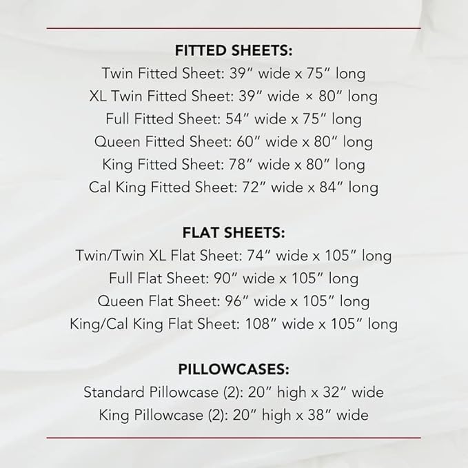 Red Land Cotton Luxury Sheet Set | 100% American Grown Cotton Basics | Premium Hotel Ultra-Soft Lightweight 4 Piece USA Made Deep Pocket Fitted, Flat Sheet, & Pillowcases Percale Weave (King/White)
