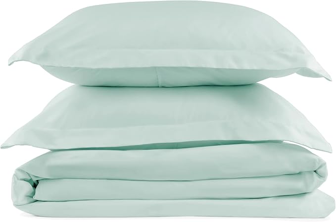 PeachSkinSheets 1500tc Level of Softness Soft Cooling Duvet Cover Set | King/Cali King Size - Mint Julep