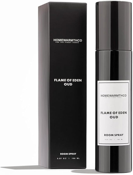Flame of Eden Oud Room Spray – 5.07 oz Scented Air Freshener Spray for Home, Office & Linen – Long-Lasting Linen Spray for Bedding, Pillows & Fabrics – Luxurious Home Fragrance