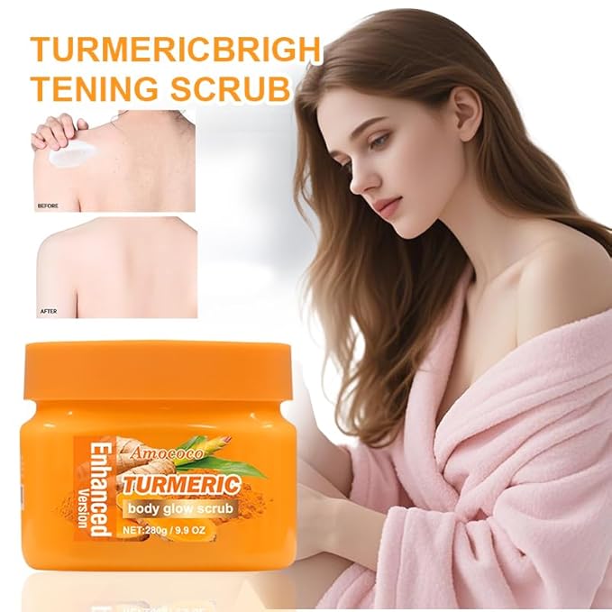 Turmeric Body Glow Scrub - 9.9 oz | Deep Exfoliating Cream
