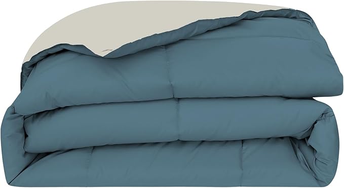 Modern Threads Down Alternative Reversible Comforter Teal/Beige King