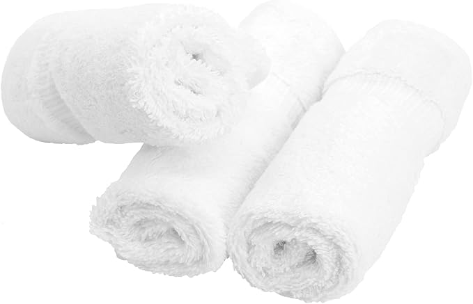 BC BARE COTTON 1 Eco Products (Washcloths - Set of 6, White)