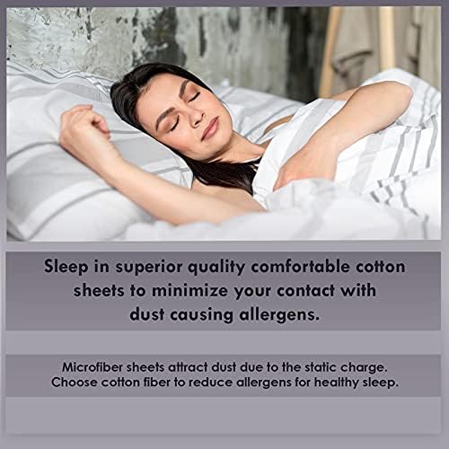 Pizuna Pure 100% Cotton Queen Size Sheet Set New Silver, 800 Thread Count 100% Long Staple Cotton Sateen Queen Sheet Set with 15" Deep 2 Extra Pillowcases (Combed Cotton Bed Sheet Set)
