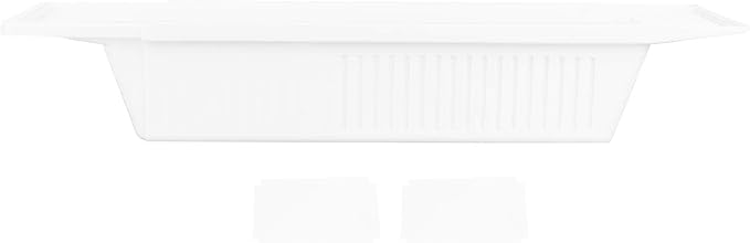 Expandable Bath Tray, Bath Shelf Tray Bathtub Bathroom Organizer Storage Tub Shelf Bathroom Accessories for Candle Towel Book Phone ﻿