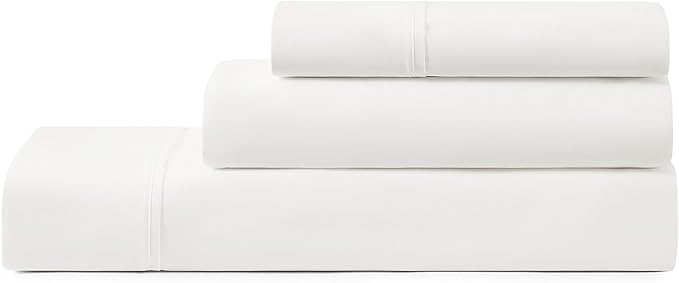 UGG Twin Sheet Set, 3-Piece Luxury Cooling Twin Sheets Set, Deep Pockets, Premium Bedding with 1 Pillow Sham, Machine Washable, for Dorm Essentials & College Bedding, White (Hedi)