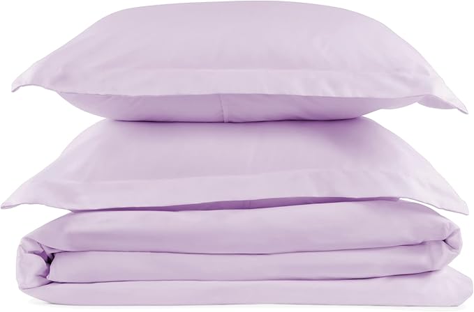 PeachSkinSheets 1500tc Level of Softness Soft Cooling Duvet Cover Set | King/Cali King Size - Lavender Mist