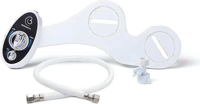 BossBidet, Luxury Bidet Toilet Seat Accessory - Water Sprayer Attachment to Clean Your Rear End. For Men, Women, Children - Non-Electric, Dual Nozzles, Aesthetic Design - Home & Bathroom Accessories