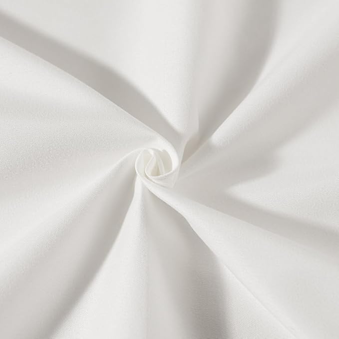 Ivory Bed Skirt Full Size Ruffled Bed Skirt with Split Corners, 14 Inch Drop Dust Ruffle Bed Skirts with Platform, Ivory