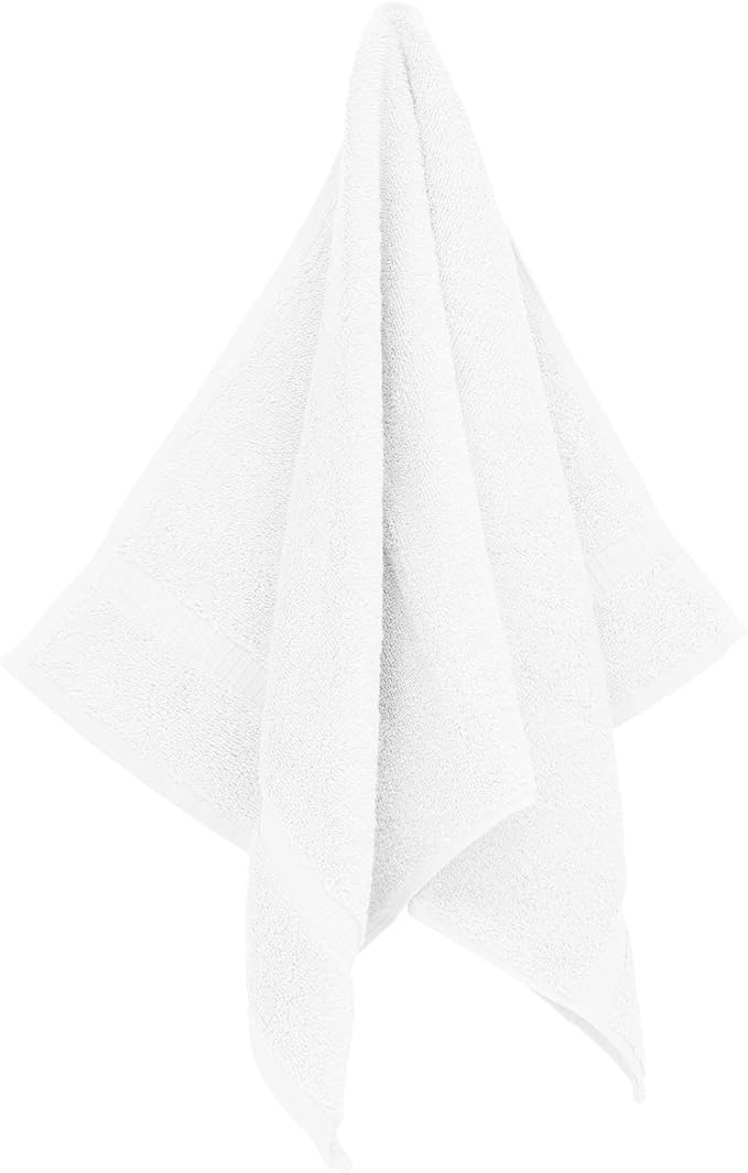 Luxury Hotel & Spa Ultra Soft Hand Towels 100% Turkish Cotton - White - Set of 4