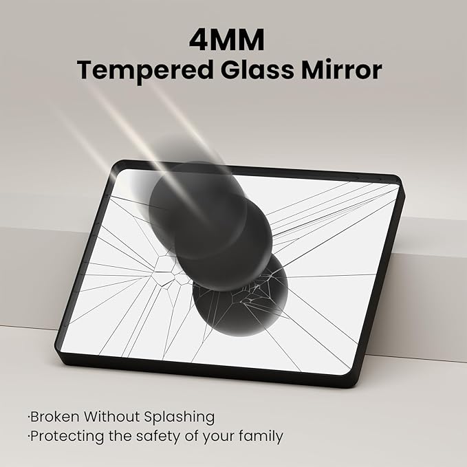Bronze Bathroom Mirror 30x36 Inch, Brushed Bronze Metal Frame Mirror for Wall, Rounded Rectangle Bathroom Vanity Mirror with Tempered Glass, Anti-Rust, Horizontal/Vertical