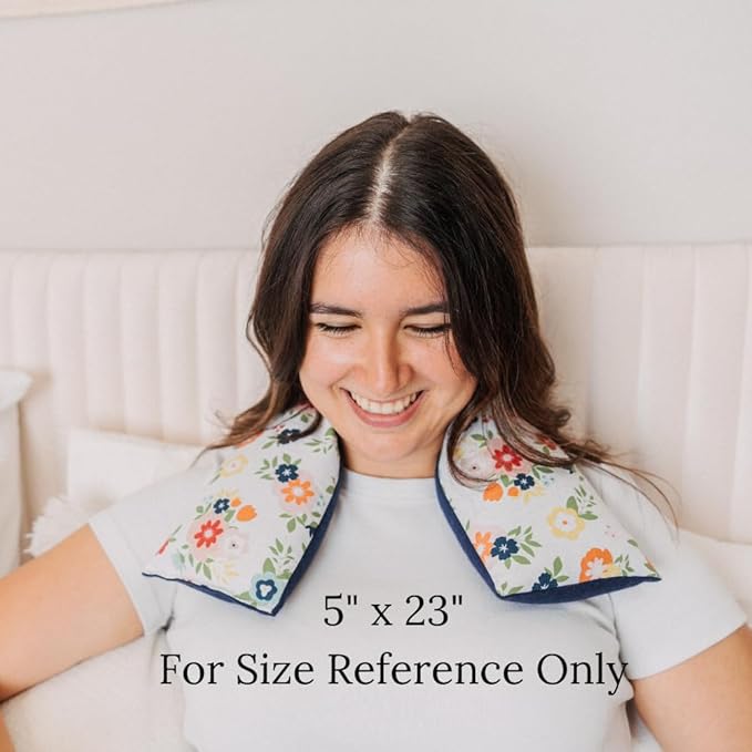 Microwave Heating Pad, Microwavable Hot Pack with Flax Seed and Dried Herbs or Unscented, Aromatherapy Pillow, Cold Compress or Ice Pack, 3 Sizes, Soft Floral Fabric