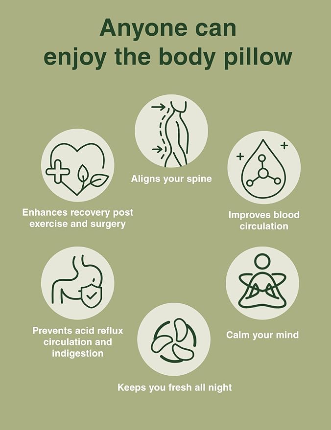 ZonLi Adjustable Memory Foam Body Pillow Set – 20x54 Long Body Pillow for Adults & Side Sleepers with Washable Bamboo Pillowcase, Gift Box Included, Luxury Dark Grey Gift Set