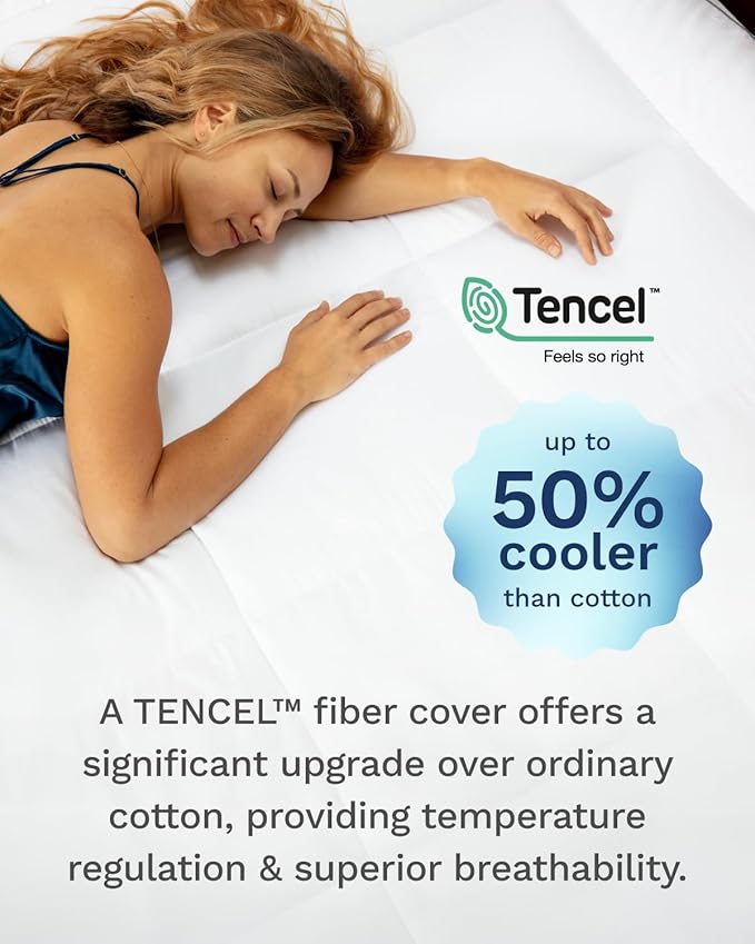ViscoSoft 4 Inch Pillow Top Memory Foam Mattress Topper Twin - Cooling Hybrid Lux Dual Layer Mattress Pad - CertiPUR-US Certified