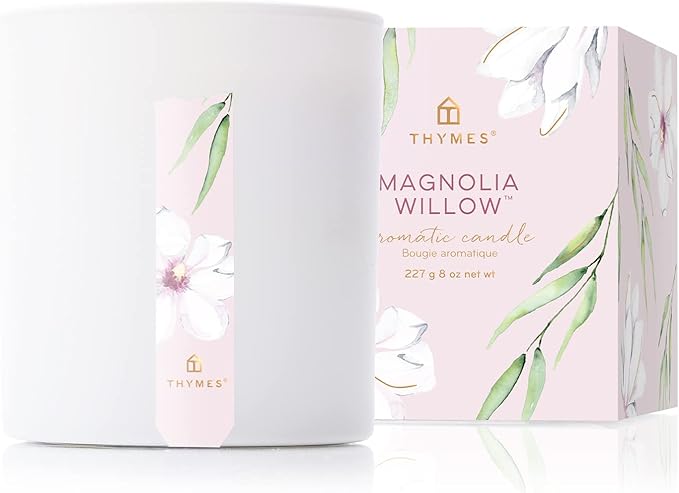 Thymes Aromatic Candle - Magnolia Willow - 8.0 Oz
