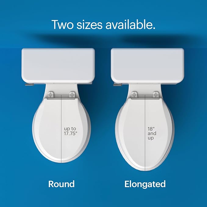Brondell Bidet Toilet Seat, Non-Electric Swash Ecoseat, Fits Elongated Toilets, White - Dual Temperature, Dual Nozzle System - Bidet with Easy Installation