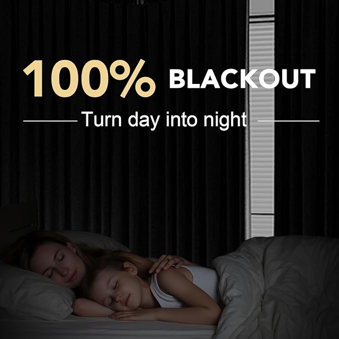 H.VERSAILTEX Linen Blackout Curtains 63 Inches Long, Full Blackout Thermal Insulated Textured Linen Look Curtain Draperies Anti-Rust Grommet with White Liner, 2 Panels, Natural