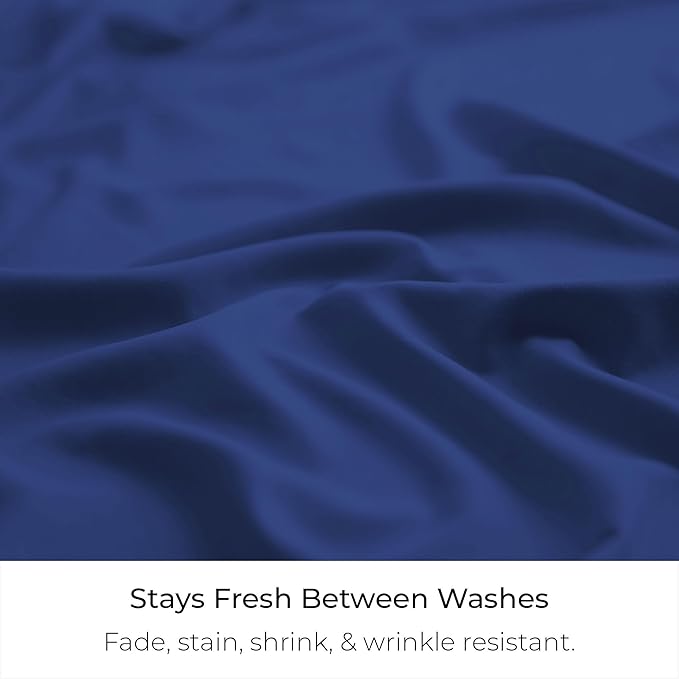 Mellanni Bed Skirt Twin XL Size - Bed Skirting - 15-Inch Tailored Drop Pleated Dust Ruffle - Hotel Luxury Bedding - Wrinkle, Fade, Stain Resistant - 1 Bedskirt (Twin XL, Royal Blue)