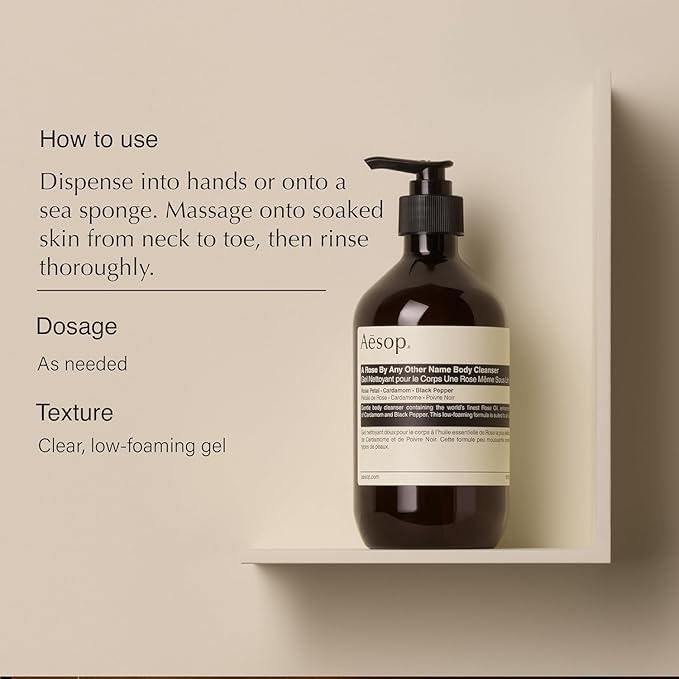 Aesop A Rose By Any Other Name Body Cleanser + Refill | Gentle Body Cleanser with Rose Petal Oil & Skin-Softening Botanicals | 16.9 oz / 500 mL(Pack of 2)