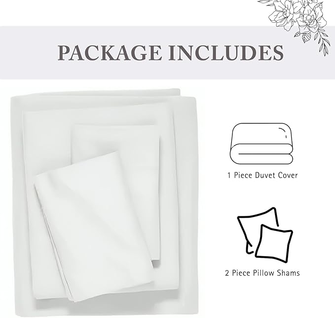 1000 TC Embroidered Duvet Cover Oversized King Size Set 100% Egyptian Cotton - Luxurious 1 Comforter Cover 2 Pillow Shams - 3 PC Quilt Cover Hotel Quality Bedding (White & Navy Blue)