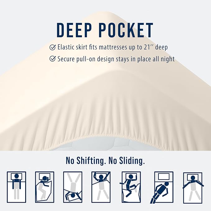 OLANLY Twin Quilted Fitted Mattress Pad – Soft Pillow Top Mattress Topper, Down Alternative Fill, Cooling Comfort Breathable Mattress Cover, Machine Washable Deep Pocket Mattress Protector, Ivory