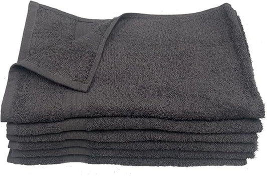 Towel Supercenter 16X27 Cotton Hand Towels (24Pack) for Salons, Golf Course (Charcoal Grey)